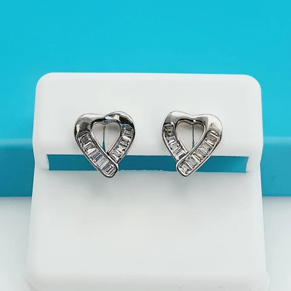 925 Sterling Silver CZ Beautiful Earrings for Women, 1USPAR4210 - Picture 1 of 11